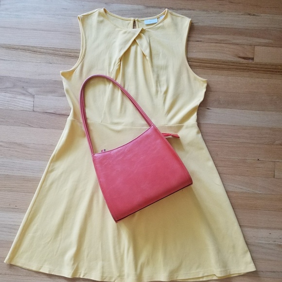 NY & Company Yellow Fit and Flare Dress- XL - Picture 2 of 7